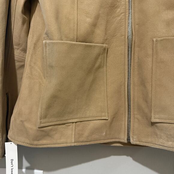 New Reformation Veda Bennett Oversized Leather Jacket - Picture 4 of 8